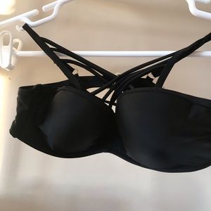 Black Strappy Bikini Top